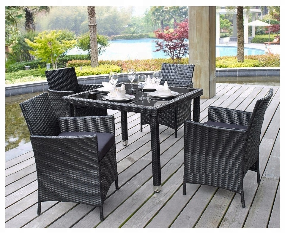 All Weather Modern KD Outdoor Sectional Sofa Garden Rattan Furniture Wicker Dining Tables and Chairs for Restaurant