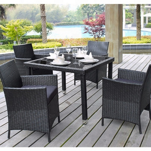 All Weather Modern KD Outdoor Sectional Sofa Garden Rattan Furniture Wicker Dining Tables and Chairs for Restaurant