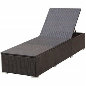 Patio Chaise Lounge Rattan daybed beach chair sunbed Outdoor Furniture