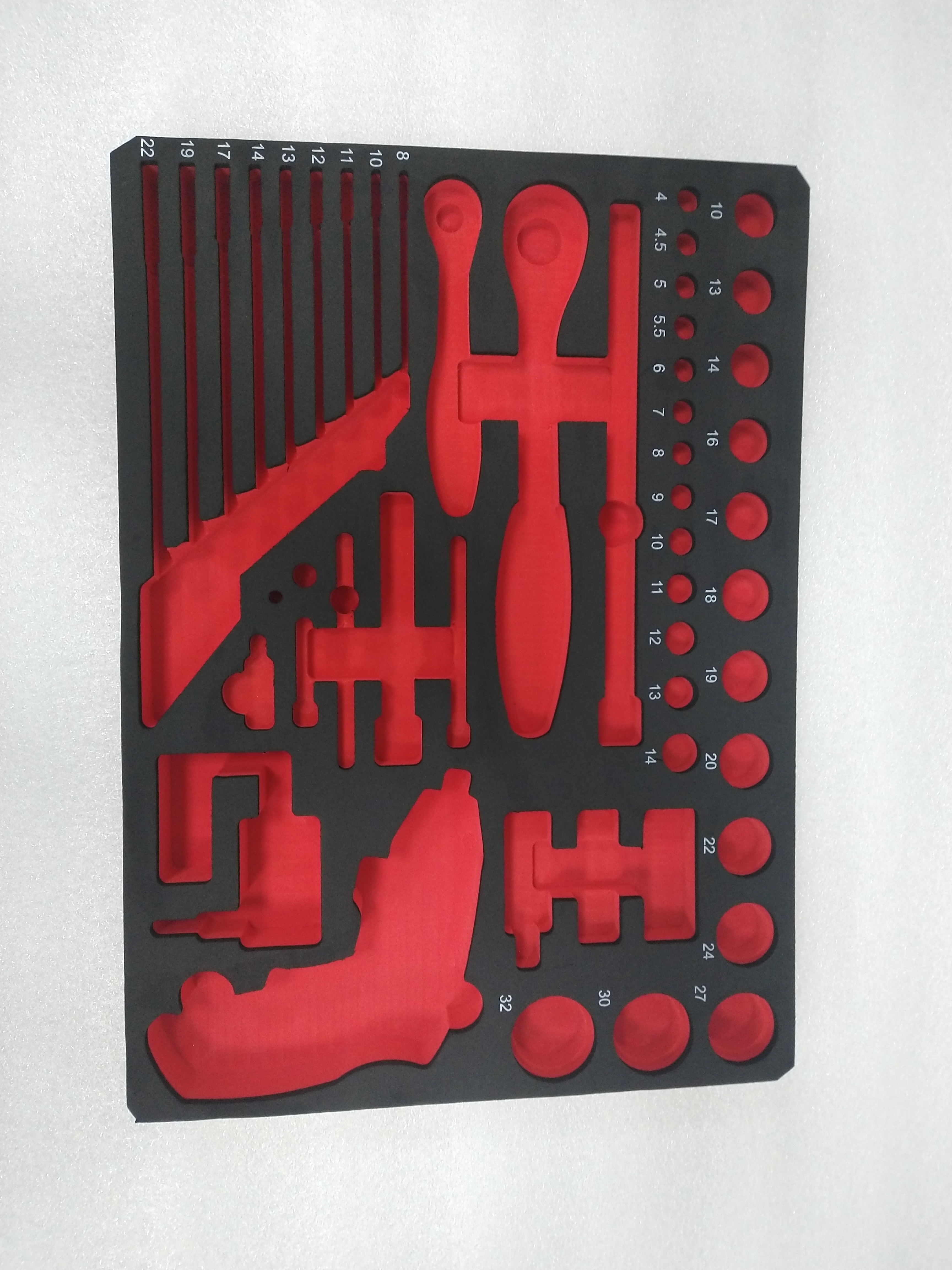 Innovative products color eva foam sheet tool tray injection molding