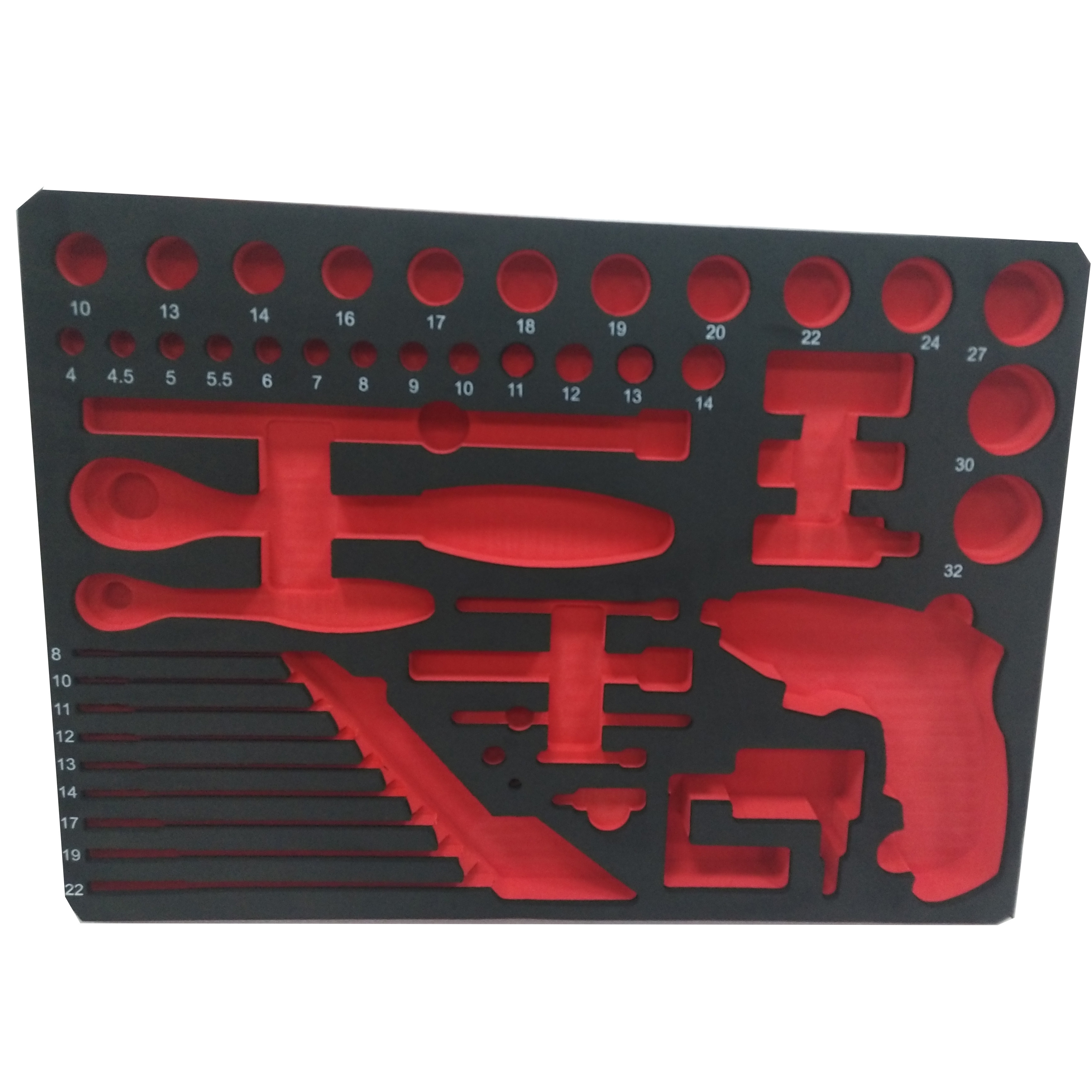 Innovative products color eva foam sheet tool tray injection molding