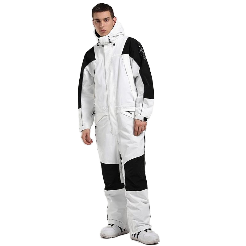 Ski Suit One-Piece Snowboarding and Skiing Jumpsuit with Windstopper and Polartec Material