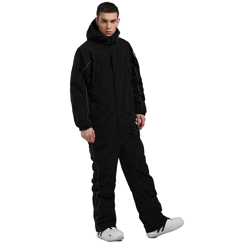 Ski Suit One-Piece Snowboarding and Skiing Jumpsuit with Windstopper and Polartec Material