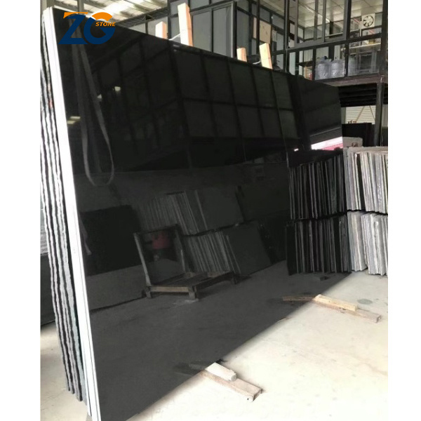 ZGSTONE High Polished Shanxi Black Granite Slabs Chinese Abolutely Black Shanxi Black Granite Tiles  For Tombstone Wall