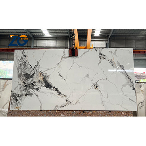 ZGSTONE Wholesale Artificial Marble Stone Pegmatite Collection Thin Slab Kitchen Dining Table Worktop Sintered Stone Wall Panels