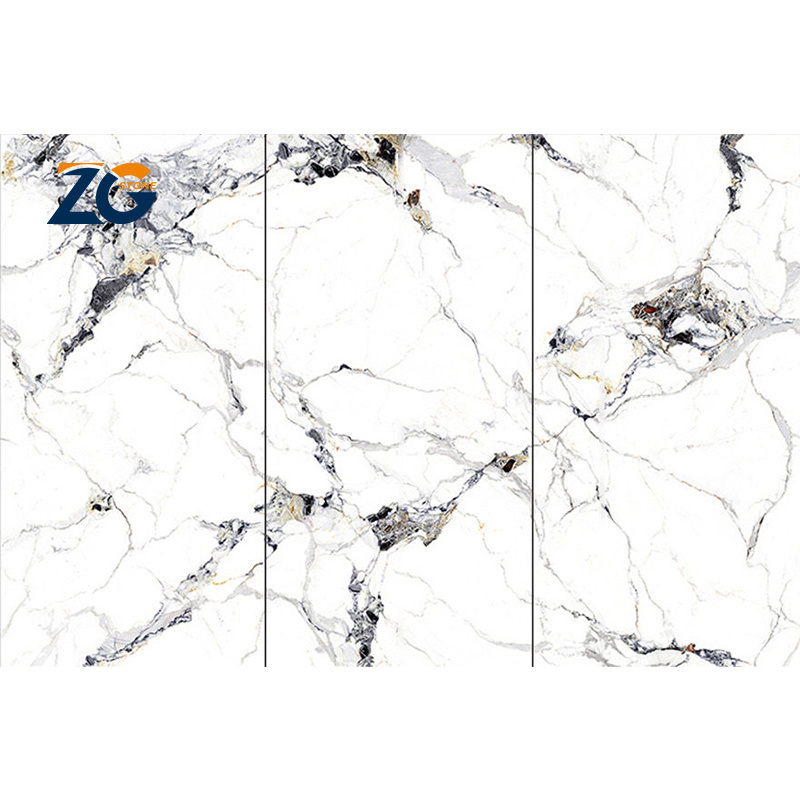 ZGSTONE Wholesale Artificial Marble Stone Pegmatite Collection Thin Slab Kitchen Dining Table Worktop Sintered Stone Wall Panels