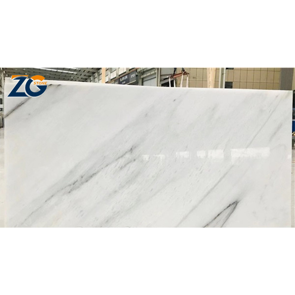 ZGSTONE White Marble Colombia White China White Slabs Stone Veneer For Countertop And Wall Background