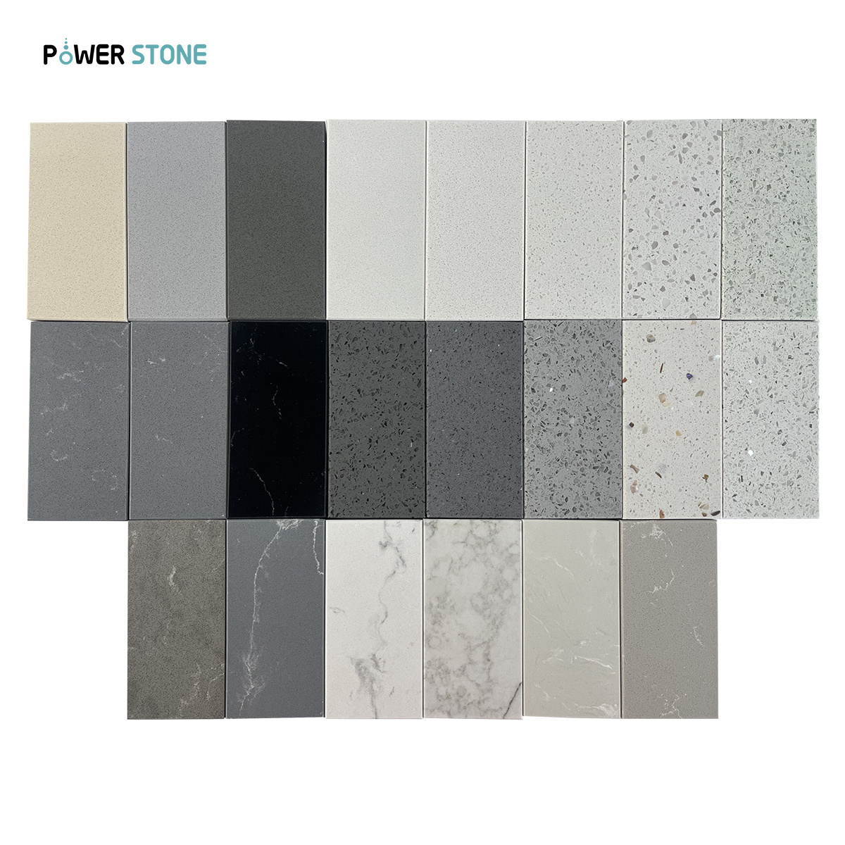 POWERSTONE Wholesale High Quality Artificial Quartz Slab And Quartz Countertop With Different Grain Crystals PSSS009-1