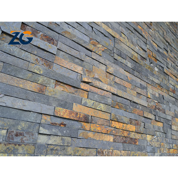 ZGSTONE Customized Factory Culture Stone Exterior Slate Stone Wall Cladding Natural Blue Quartzite Dry Stack Stone Veneer