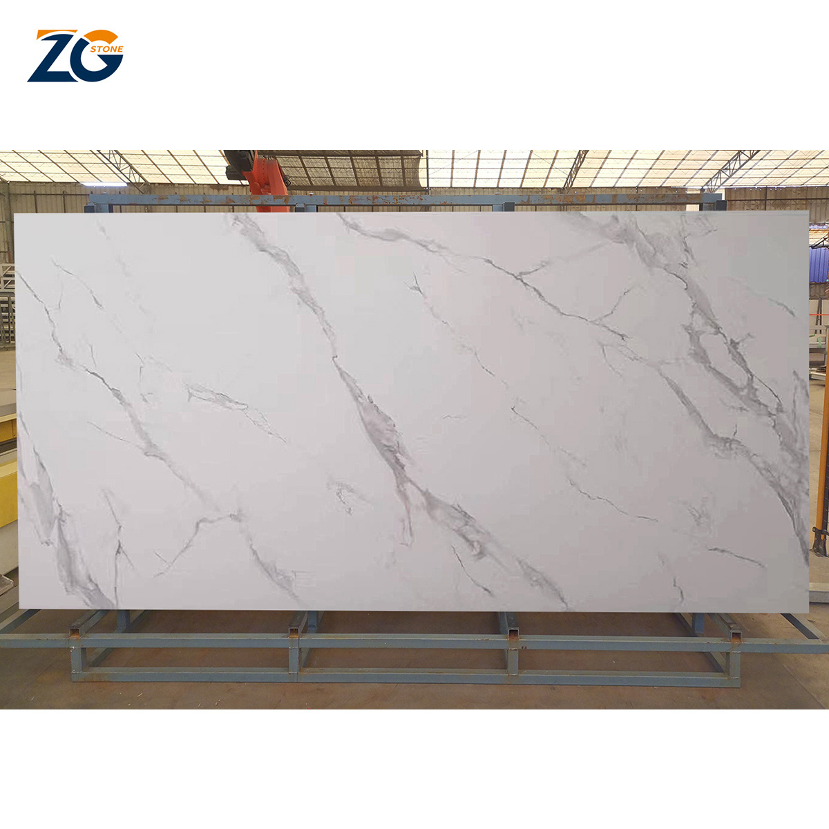 ZGSTONE Artificial White Sintered Stone 1600*3200 Interior Wall Porcelain Tiles Pure White Black Big Slab Marble Sintered Stone