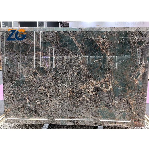 ZGSTONE Natural Stone Top Luxury Amazonite Green Granite Slabs Wall For Interior DesignCustomized Countertop Granite Granit Slab