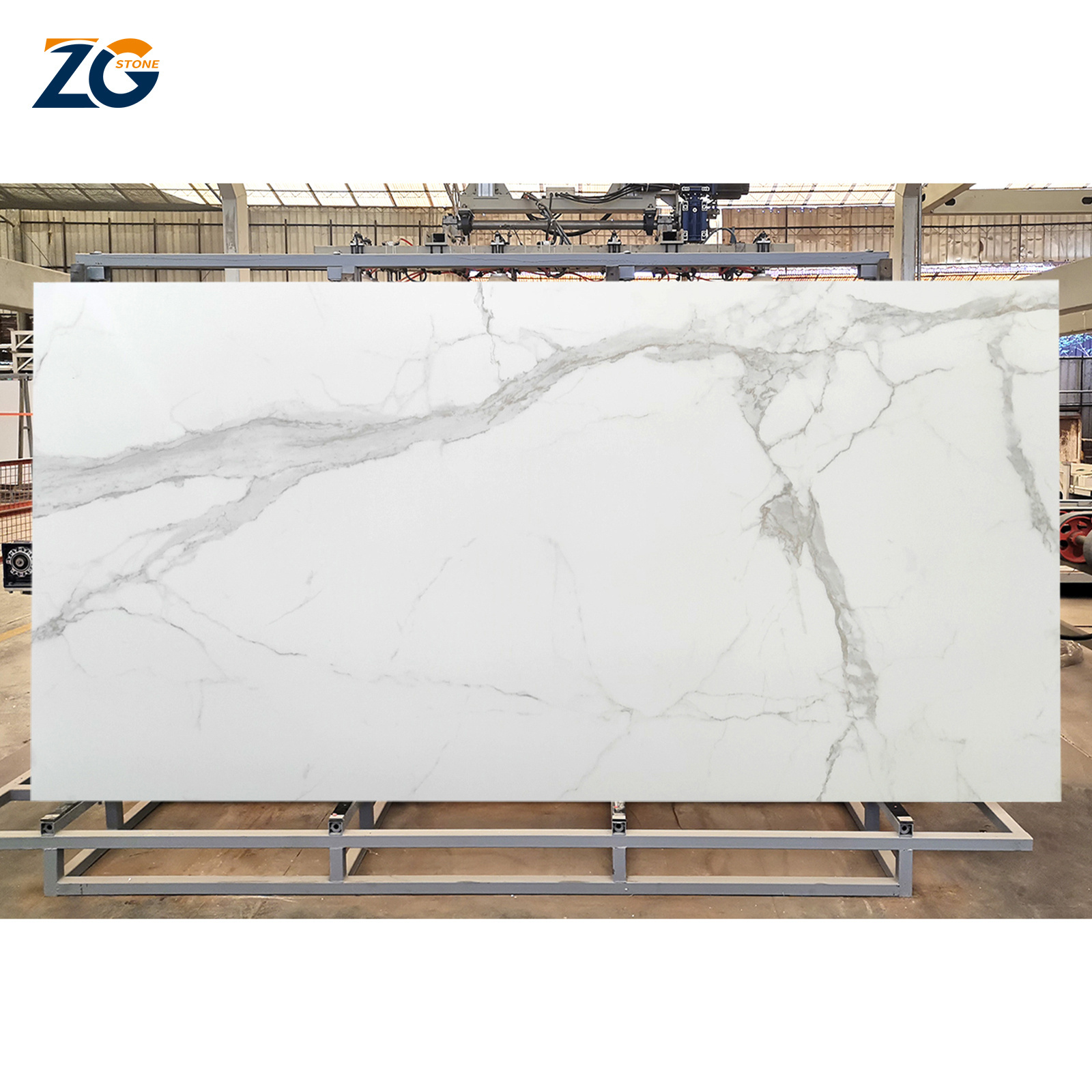 ZGSTONE Wholesale Black Calacatta White Sintered Stone Slate Countertop Luxury Matte Marble Slabs For Background Floor Slab Tile