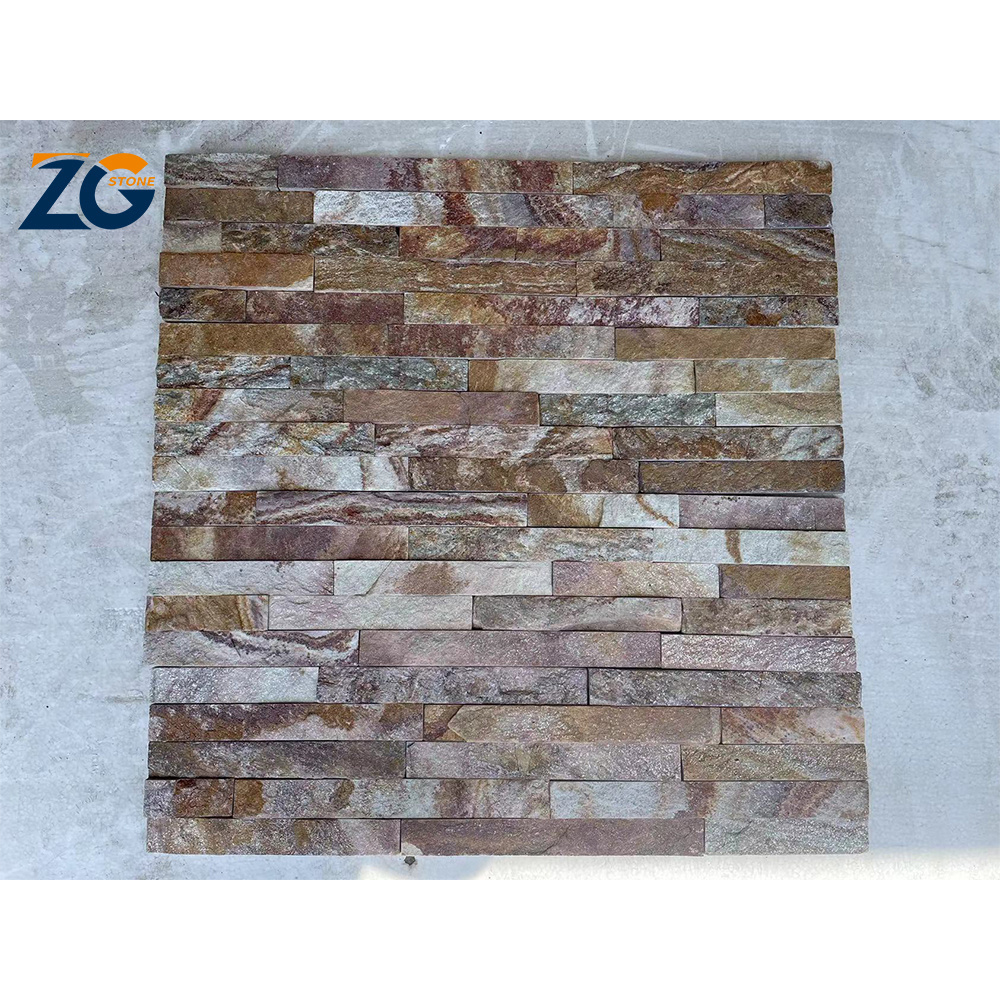 ZGSTONE Outdoor Culture Stone Wall Cladding Slate Exterior Wall Panel Natural Slate Culture Stone