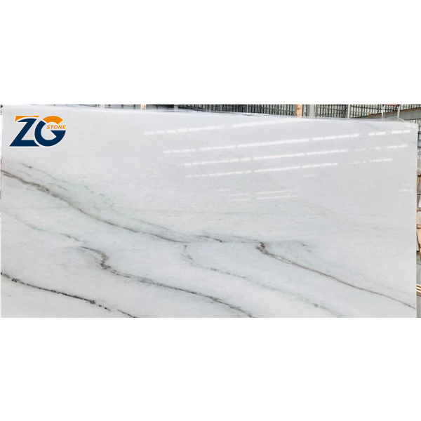 ZGSTONE White Marble Colombia White China White Slabs Stone Veneer For Countertop And Wall Background