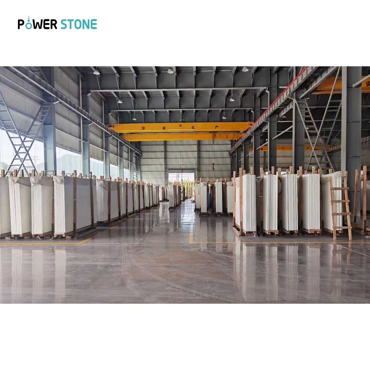 POWER STONE Customized Translucent Calacatta Series Artificial Onyx Stone Slabs Faux Alabaster Sheet For Tv Walls GEMA5026-2