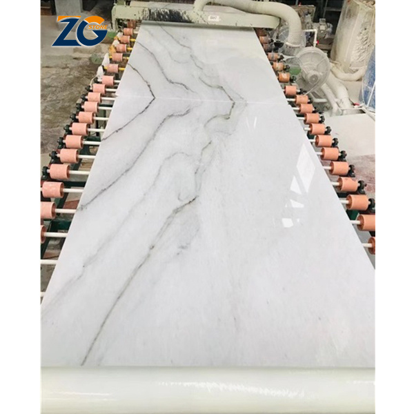 ZGSTONE White Marble Colombia White China White Slabs Stone Veneer For Countertop And Wall Background