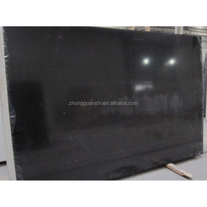 POWER STONE Wholesale  Polished Absolute Black Artificial Granite Stone Black Marble Slab Price