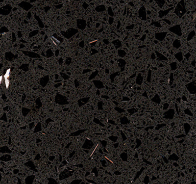 POWERSTONE High Quality Wholesale Artificial Crystal Black Quartz Countertops Vanity Tops Black Quartz Slabs Counter Top PSSS007