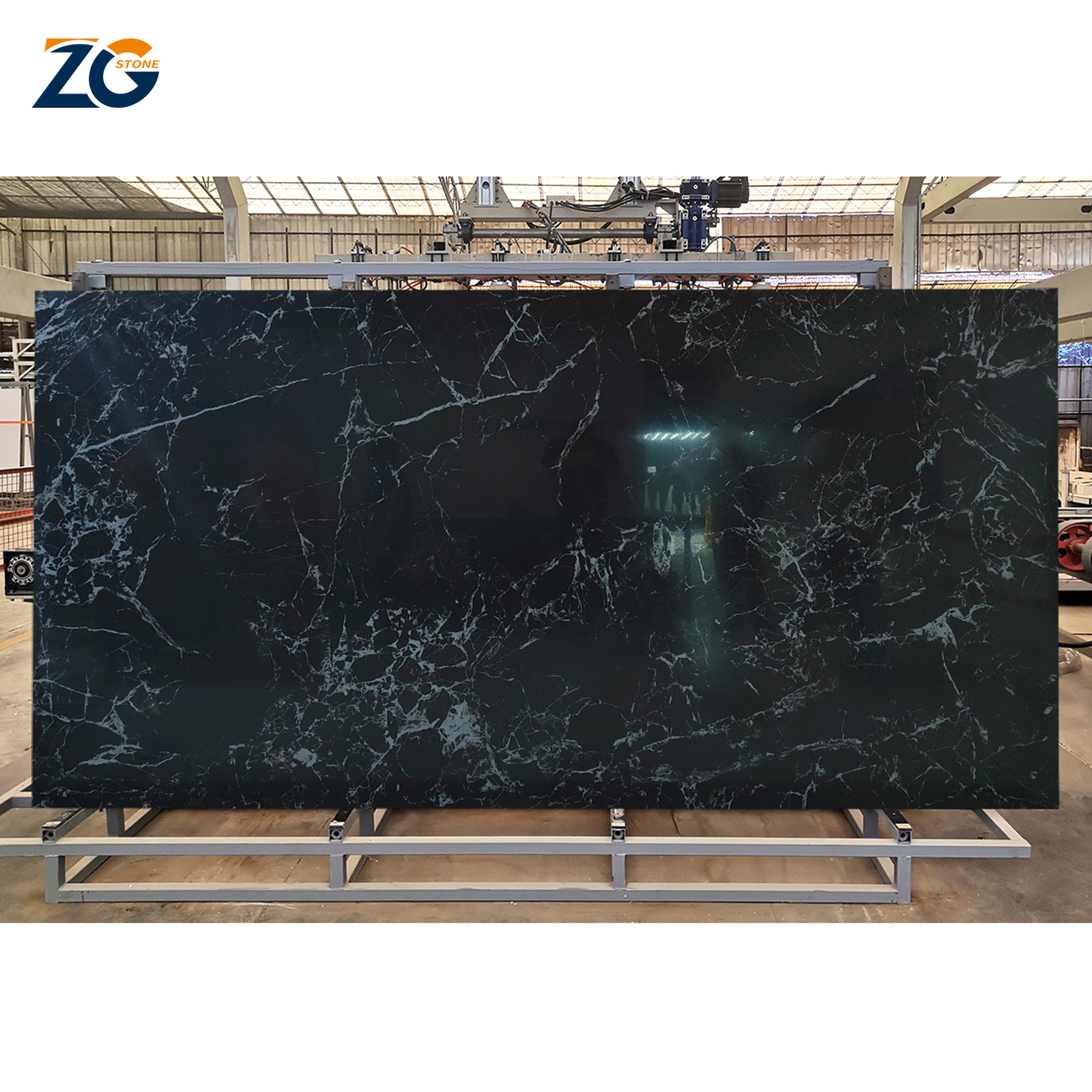 ZGSTONE Wholesale Black Calacatta White Sintered Stone Slate Countertop Luxury Matte Marble Slabs For Background Floor Slab Tile