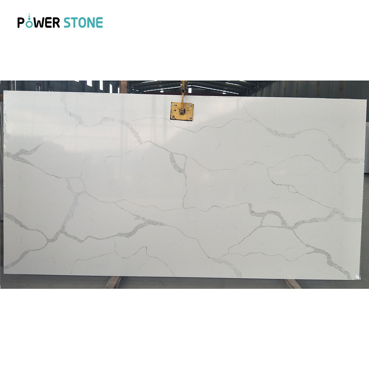 POWER STONE Wholesale Quartz Slabs Chinese Artificial Tile Synthetic Marble Look Living Room Tiles Floor Porcelain GEMA5005-1