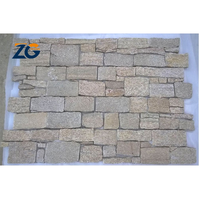 ZGSTONE Natural Outdoor White Culture Stone Quartzite Wall Cladding Random Flag Slate Grey Exterior Garden Facade Tiles