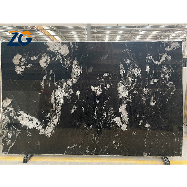 ZGSTONE Natural BPolished Universe Black Cosmic Black Granite Slab For Interior DesignCustomized Countertop Granite