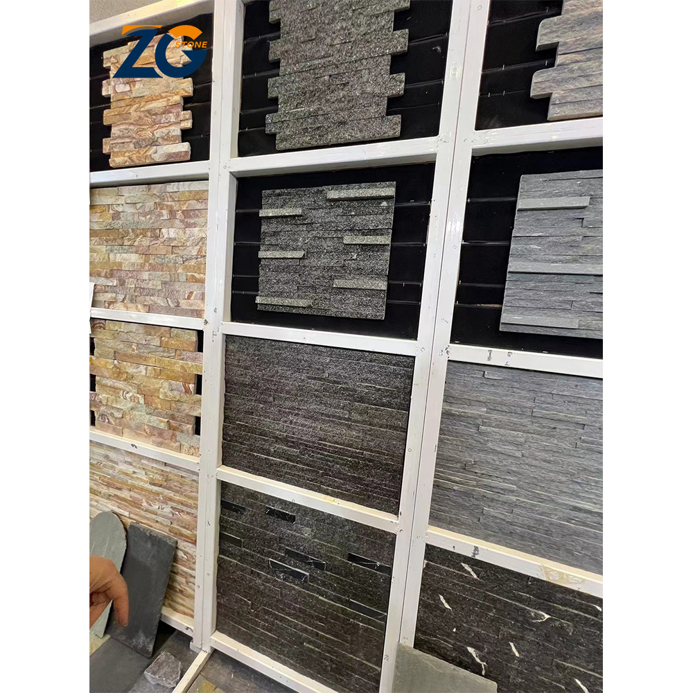 ZGSTONE Outdoor Culture Stone Wall Cladding Slate Exterior Wall Panel Natural Slate Culture Stone