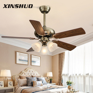 OEM/ODM DC Motor 52inch Indoor Decoration Lighting 5 Wood Blade Ceiling Fan With Light