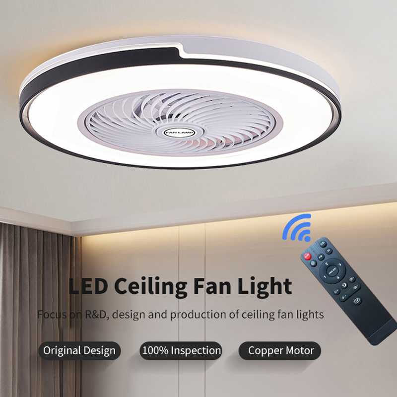 Modern Ventilador De Techo Con Luz Bedroom Fan Remote Control Ceiling Fans With Light Fixture Simple Led Ceiling Fan Lamp