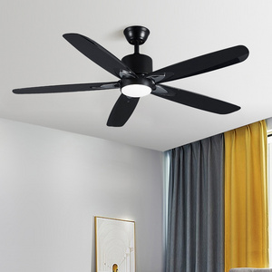 Retro Style 55 Inch Light Fan 5 Abs Blades Remote Control Antique Led Ceiling Fans Light