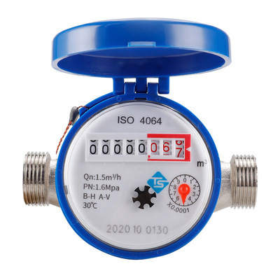 single jet water meter R80 water meter for residence body brass pulse output water meter 15mm