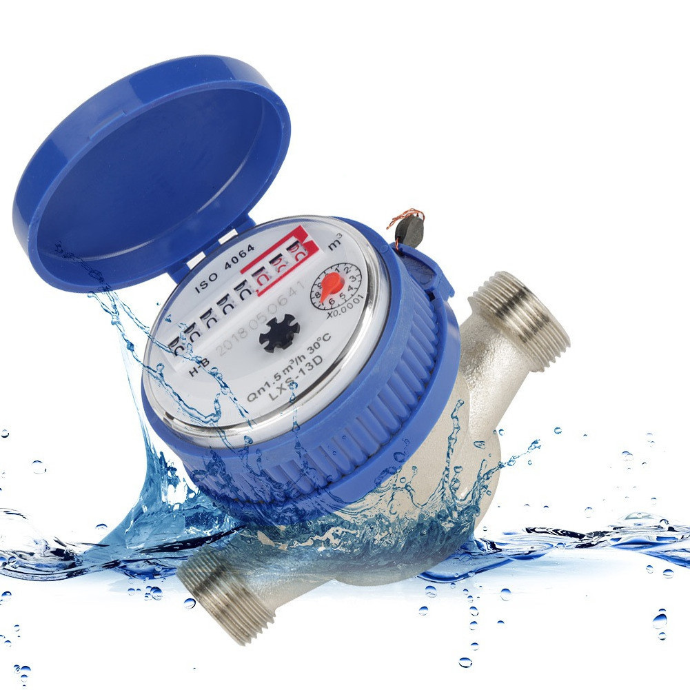 single jet water meter R80 water meter for residence body brass pulse output water meter 15mm