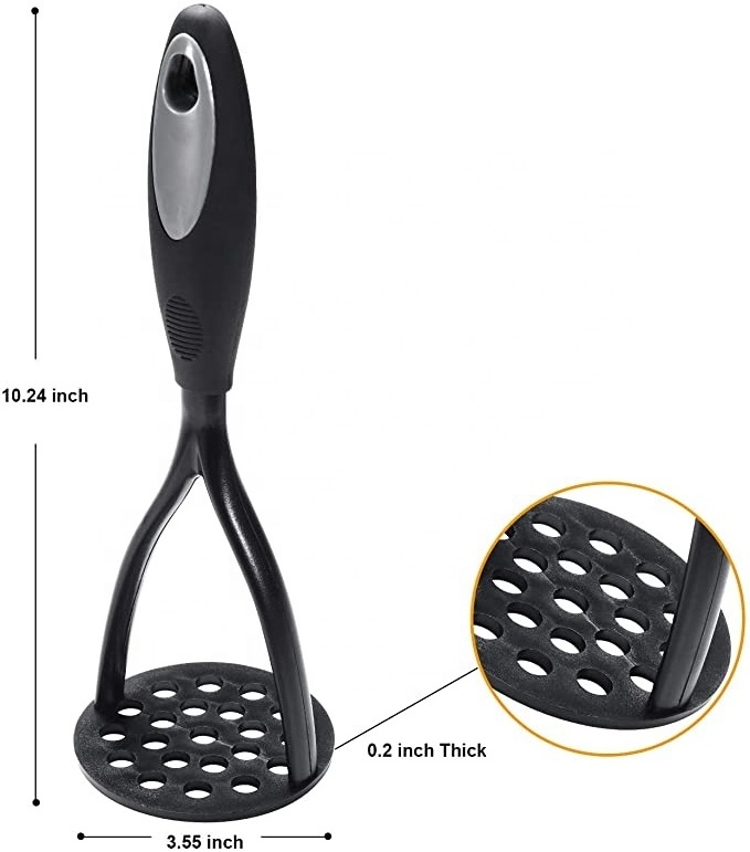 Nylon potato masher heat resistant nylon meat/potato masher