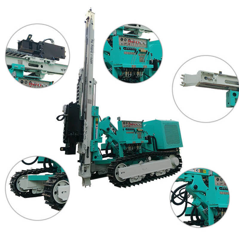 Hydraulic hammer pile sheet drop hammer pile drilling diamond drilling machine equipment for solar pile drilling