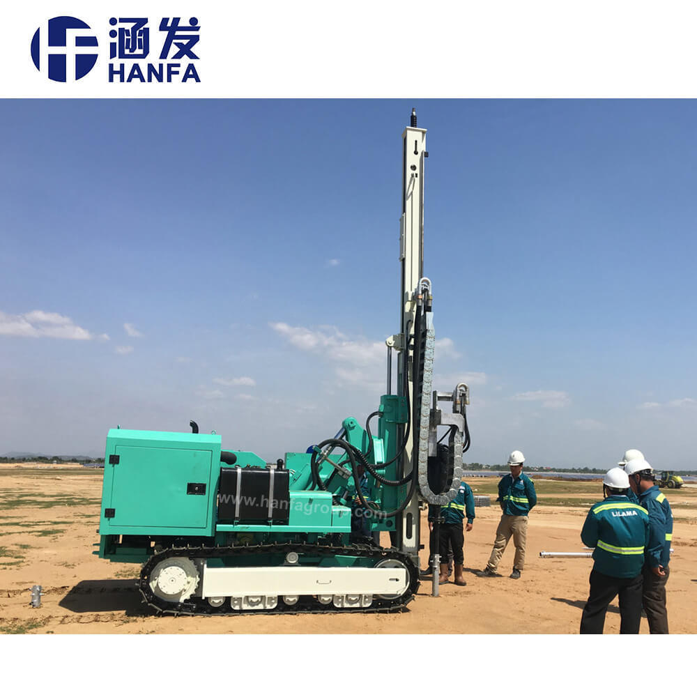 Hydraulic hammer pile sheet drop hammer pile drilling diamond drilling machine equipment for solar pile drilling