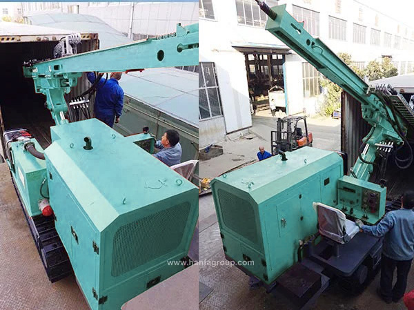 Solar Crawler Hydraulic Pile Driver Machine, Photovoltaic Guardrail Post Pile Driver manufacturer price