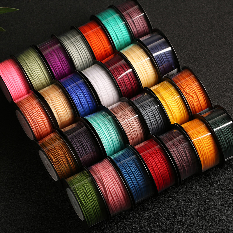 LONGJIE High A Jade Thread Chinese knotting   Woven hand rope  Handmade DIY Material Bracelet Jewelry Dynamic rope 78 Color