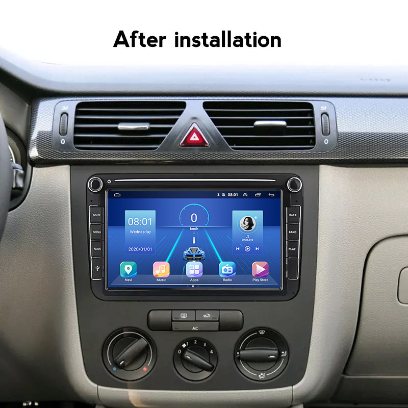 8core wireless carplay android auto car dvd player gps navigation multimedia system radio used for volkswagen