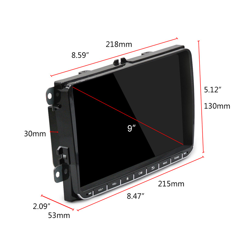 Android 13 Car Dvd Player Radio Video Stereo Gps Navigation Multimedia System for Volkswagen/skoda/seat 2-32GB 9 Inch