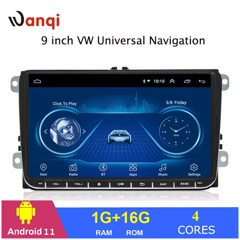 Android 13 Car Dvd Player Radio Video Stereo Gps Navigation Multimedia System for Volkswagen/skoda/seat 2-32GB 9 Inch