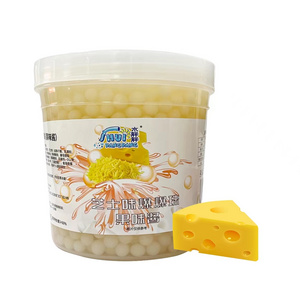 Popular milk tea supplies 1.3KG Cheese flavored popping boba for bubble tea