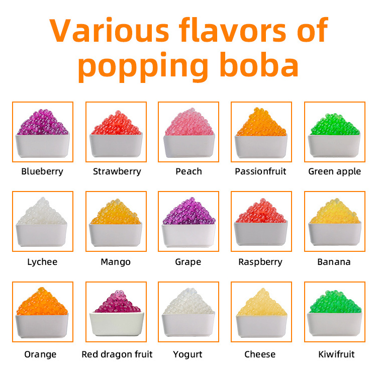 Factory directly sells boba 1.3KG Kiwifruit Popping boba Explosion Popa tapioca pearls