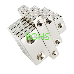 Magnetic Block Super Strong NdFeB Magnet Square Rectangular Neodymium Magnet with Countersunk Hole