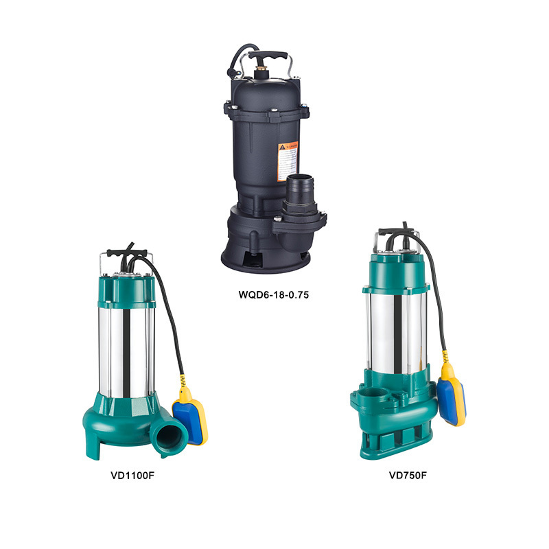 Zohag Portable 1hp Rate Motor Sewage Pumps 0.75kw Submersible Waste Water Bomb For Dirty Water