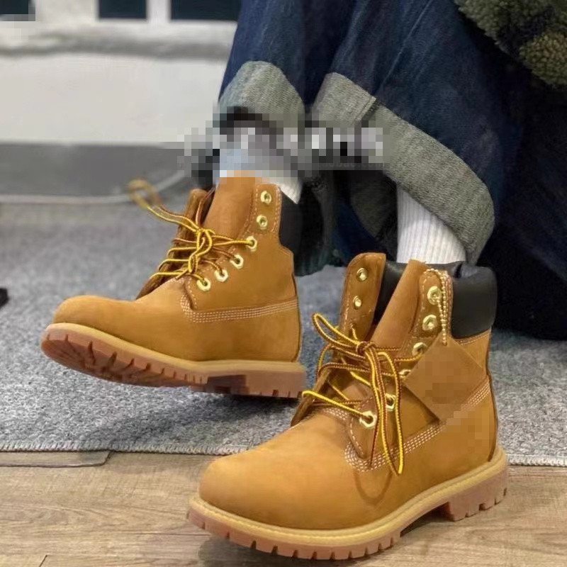 New Modern Design Martin Boots for Men Classic Rhubarb Nubuck Leather Boots High Quality Women Boots Shoes