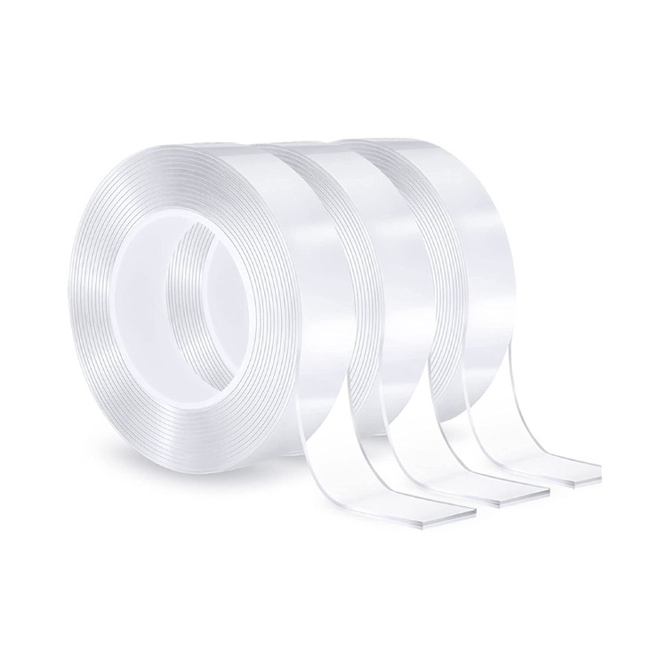 Double Sided Tape Heavy Duty Removable Nano Adhesive Mounting Tape for Walls Reusable Tough Adhesive Strips Sticky Tape