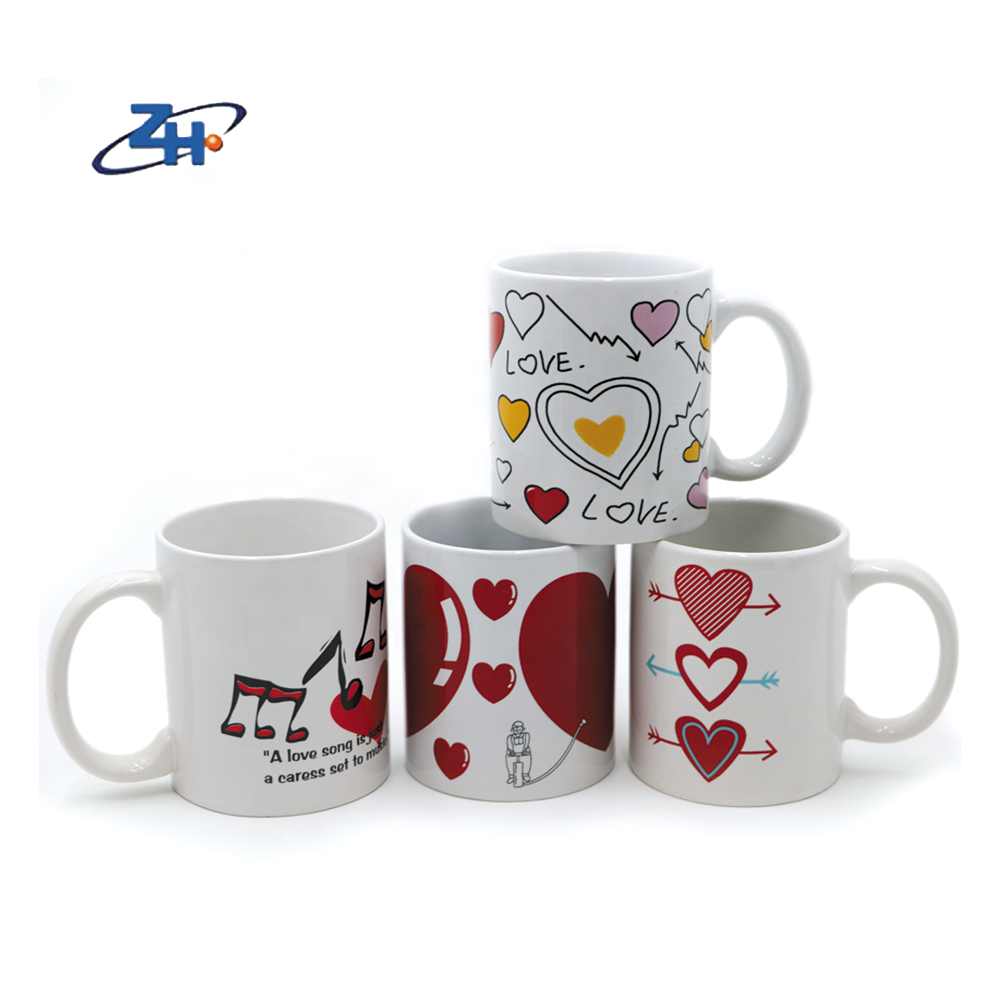 Hot Sales Valentines Day Decal Mugs Design Printable Valentines Day Gift 2023 Blank Sublimation Polymer Coffee Ceramic Good