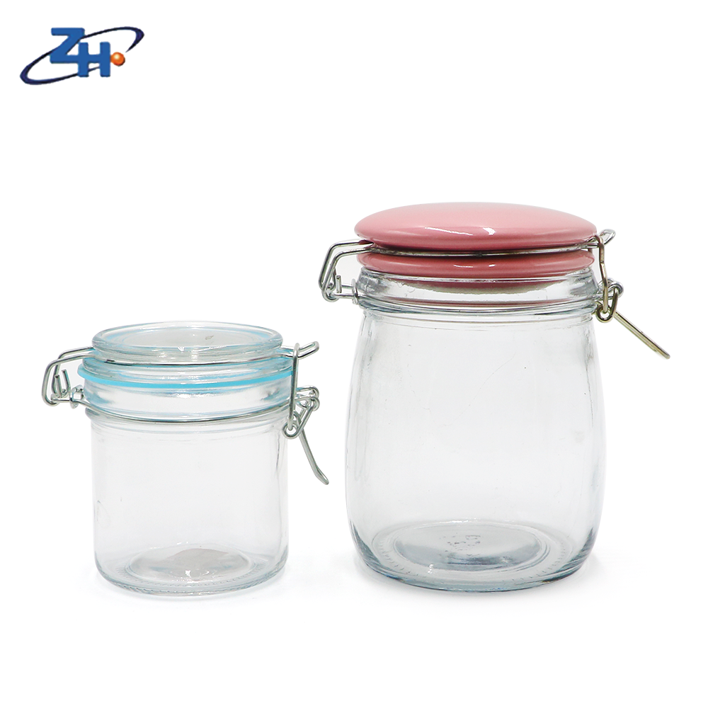 Promotional High Quality Storage Mason Jar Glass Box with Lid Food Custom Water Tableware Glass Container Clear Modern 3000pcs