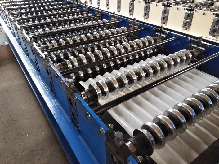 Zinc Aluminium corrugated metal glazed tiles roofing sheets making machine