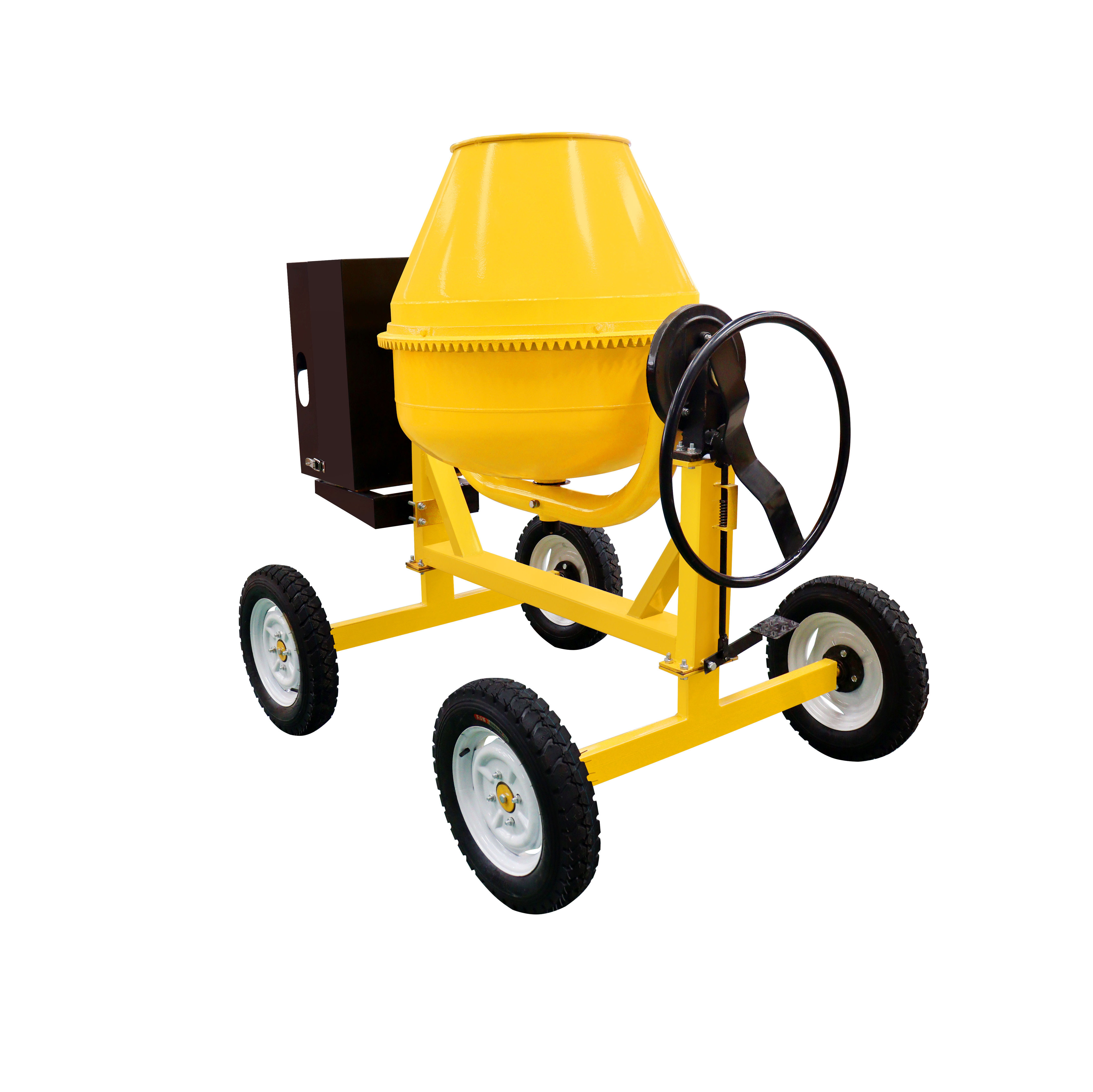 Cement Concrete Mixer 350l Mobile Diesel Gasoline Engine Self Loading Concrete Mixer